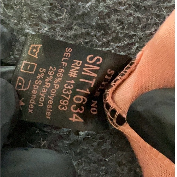 POL Peachy Coral Oversized Waffle-Knit Sleeves Tunic - Picture 7 of 7